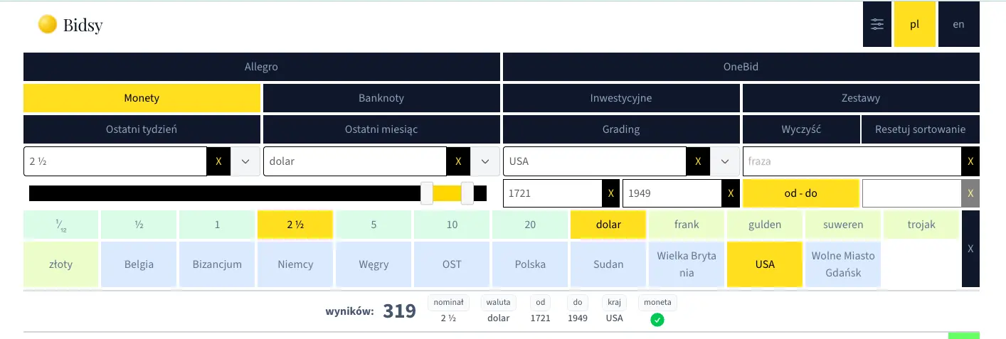 Wtyczka Bidsy - Szczegółowe informacje o monecie